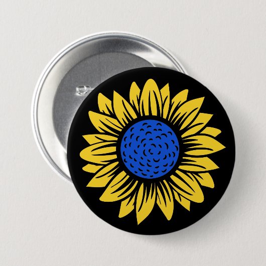 Oekraïne Sunflower Oekraïense solidariteit Ronde Button 7,6 Cm (Voorkant /achterkant)