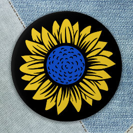 Oekraïne Sunflower Oekraïense solidariteit Ronde Button 7,6 Cm