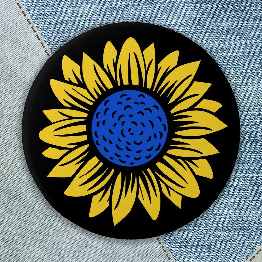 Oekraïne Sunflower Oekraïense solidariteit Ronde Button 7,6 Cm