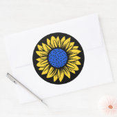 Oekraïne Sunflower Oekraïense solidariteit Ronde Sticker (Envelop)