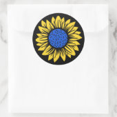 Oekraïne Sunflower Oekraïense solidariteit Ronde Sticker (Tas)