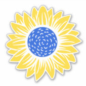 Oekraïne - Sunflower Oekraïense vredessolidariteit Sticker (Voorkant)