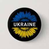 Oekraïne - Sunflower Solidarity Support Oekraïense Ronde Button 5,7 Cm (Voorkant)
