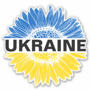 Oekraïne Sunflower Support Oekraïense solidariteit Sticker
