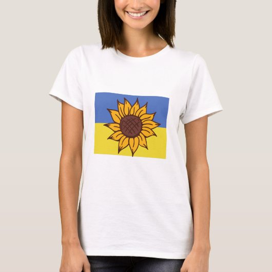 Oekraïne Sunflower T-Shirt (Voorkant)