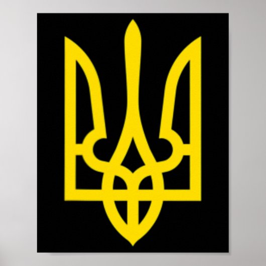 Oekraïne Symbool Midden Oekraïense Leger Militaire Poster (Voorkant)
