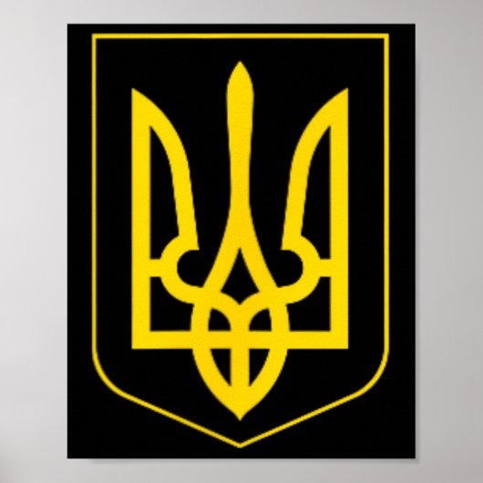 Oekraïne Symbool Midden Oekraïense Leger Militaire Poster (Voorkant)
