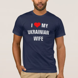 Oekraïne: T-shirt "Ik hou van mijn Oekraïense vrou