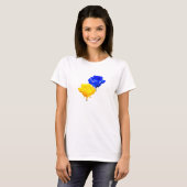 Oekraïne T-shirt Oekraïense vlag kleuren Rozen (Voorkant volledig)