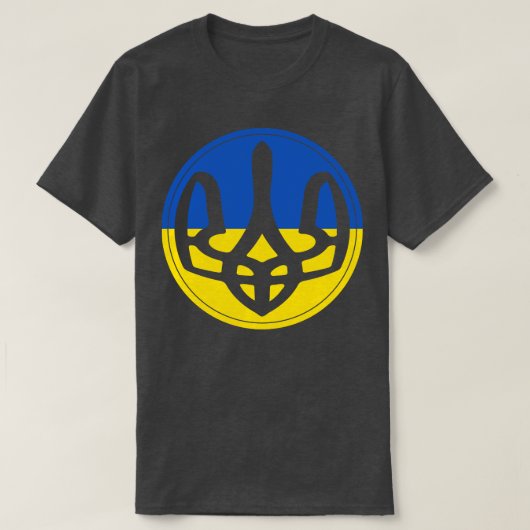 Oekraïne Trident Fish Eye Stijl T-shirt (Design voorkant)
