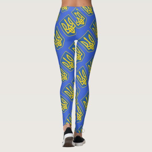 Oekraïne Trident Flag Leggings (Achterkant)