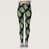 Oekraïne Trident Flag Leggings (Voorkant)