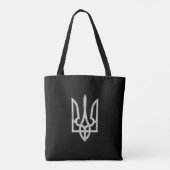 Oekraïne Trident Gyrfalcon Crest gedeukt Tote Bag (Achterkant)