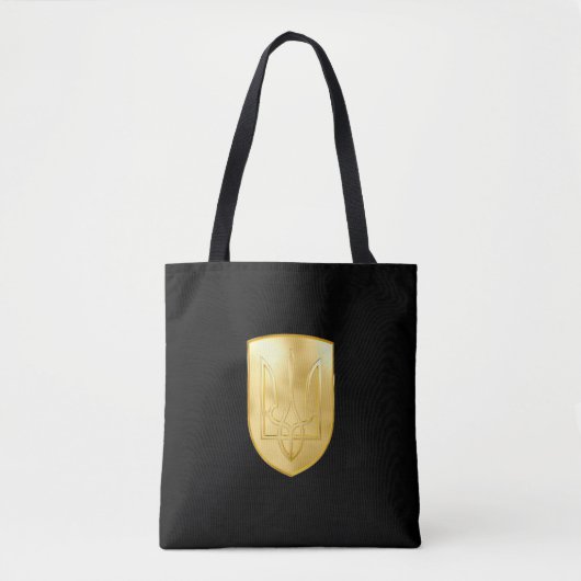 Oekraïne Trident Gyrfalcon Crest Gold Look Tote Bag (Voorkant)