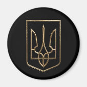 Oekraïne Trident Gyrfalcon Crest gouden deuk Magneet (Voorkant)
