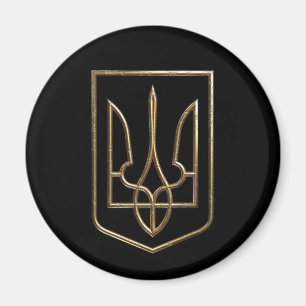 Oekraïne Trident Gyrfalcon Crest gouden deuk Magneet