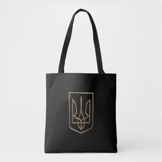 Oekraïne Trident Gyrfalcon Crest gouden deuk Tote Bag (Voorkant)