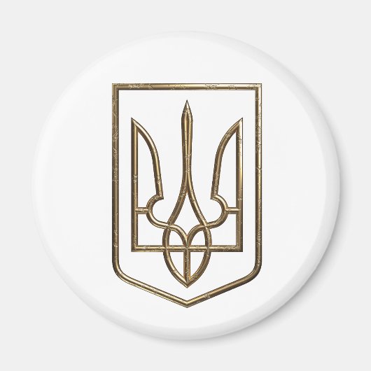 Oekraïne Trident Gyrfalcon-symbool Magneet (Voorkant)