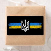 Oekraïne Trident - Oekraïne vlag symbool Etiket (Insitu)