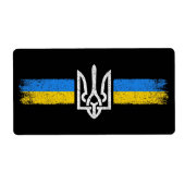 Oekraïne Trident - Oekraïne vlag symbool Etiket (Voorkant)