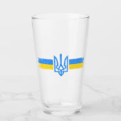 Oekraïne Trident - Oekraïne vlag symbool Glas (Voorkant)