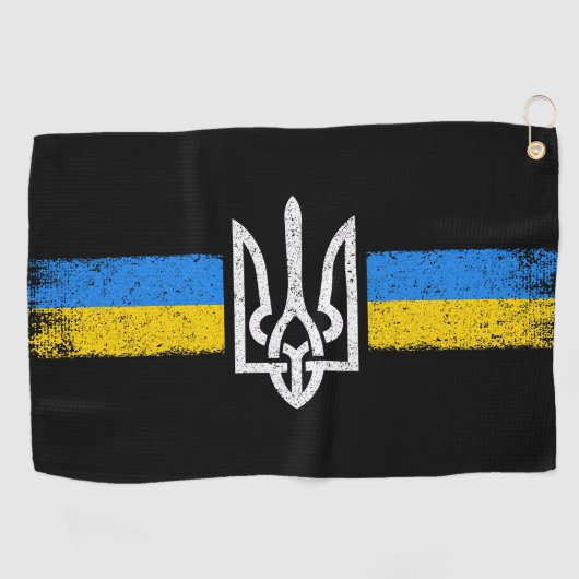 Oekraïne Trident - Oekraïne vlag symbool Golfhanddoek (Horizontaal)