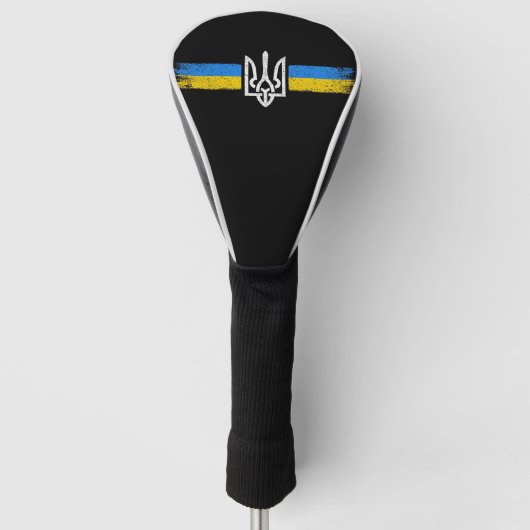 Oekraïne Trident - Oekraïne vlag symbool Golfheadcover (Voorkant)