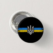Oekraïne Trident - Oekraïne vlag symbool Ronde Button 3,2 Cm (Voorkant /achterkant)