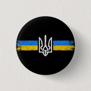 Oekraïne Trident - Oekraïne vlag symbool Ronde Button 3,2 Cm