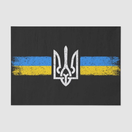 Oekraïne Trident - Oekraïne vlag symbool Tissuepapier (Voorkant)