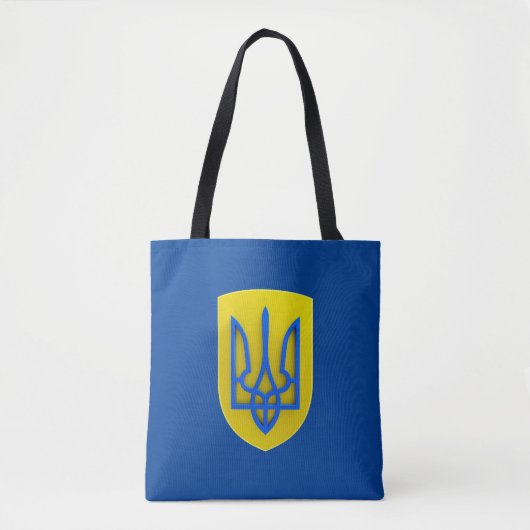 Oekraïne Trident Shield Tote Bag (Voorkant)