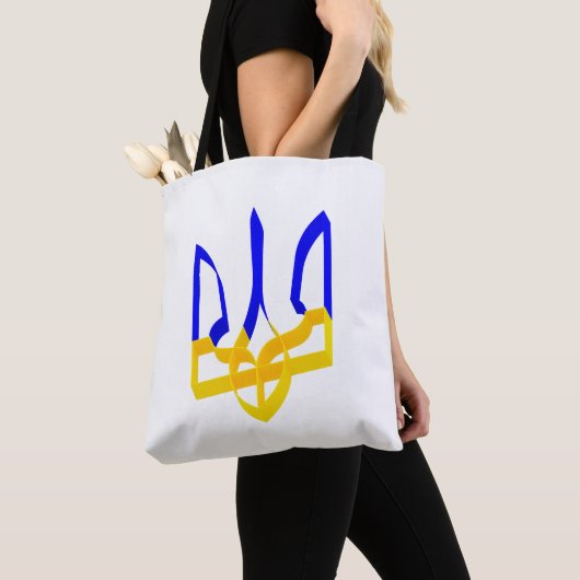 Oekraïne Trident Streep blauw en geel V3 Tote Bag (Dichtbij)