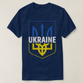 Oekraïne Trident T Pride Coat of Arms Ukraine try T-shirt (Design voorkant)