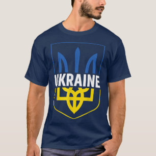 Oekraïne Trident T Pride Coat of Arms Ukraine try T-shirt