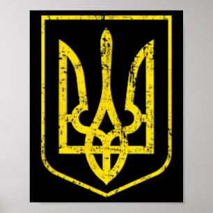 Oekraïne trots Oekraïense vlag Wapen Rusland O Poster