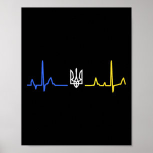 Oekraïne Tryzub Driehoek Zelensky Oekraïense Vlag Poster