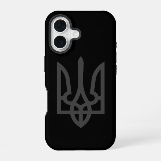 Oekraïne Tryzub iPhone 16 Hoesje (Achterkant)