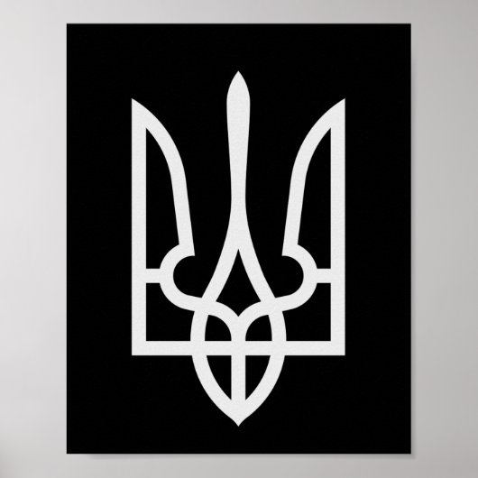 Oekraïne Tryzub Poster (Voorkant)