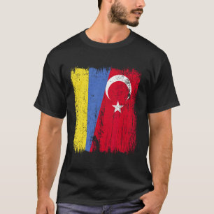 Oekraïne Turkije Halve Vlag Turkiye Oekraïens Turk T-shirt
