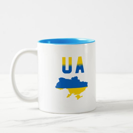 Oekraïne Tweekleurige Koffiemok (Links)