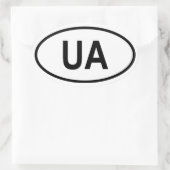Oekraïne "UA" Ovale Sticker (Tas)