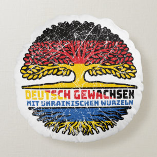 Oekraïne Ukraine Oekraïinisch Deutsch Deutschland  Rond Kussen