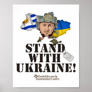 Oekraïne Uruguay Vlaggen Zelenskyy Steun Oekraïne Poster