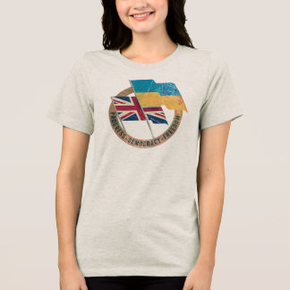 Oekraïne-Verenigd Koninkrijk Vriendschapsembleem Tri-Blend Shirt