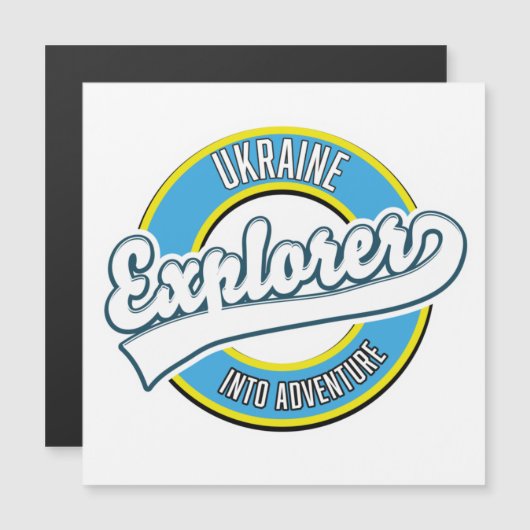 Oekraïne-verkenner in avonturenlogo. (Voorkant / Achterkant)