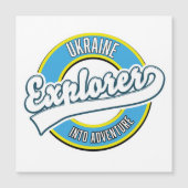 Oekraïne-verkenner in avonturenlogo. (Voorkant)