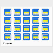 Oekraïne Vierkante Sticker (Vel)