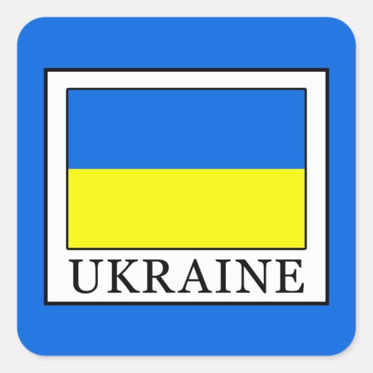 Oekraïne Vierkante Sticker (Voorkant)