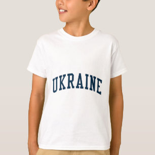 Oekraïne Vintage Atletiek College Stijl T-shirt
