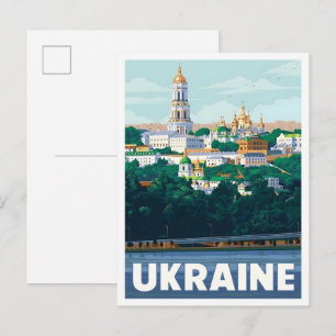 Oekraïne Vintage Kunst Reizen Briefkaart